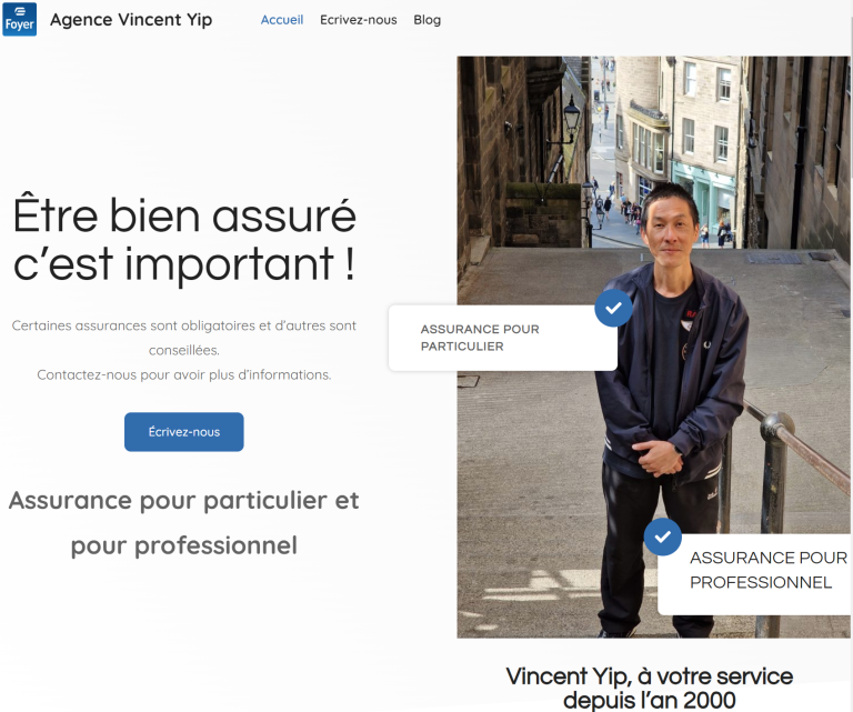 Site internet dédié pour une Agence d’Assurance yip.lu