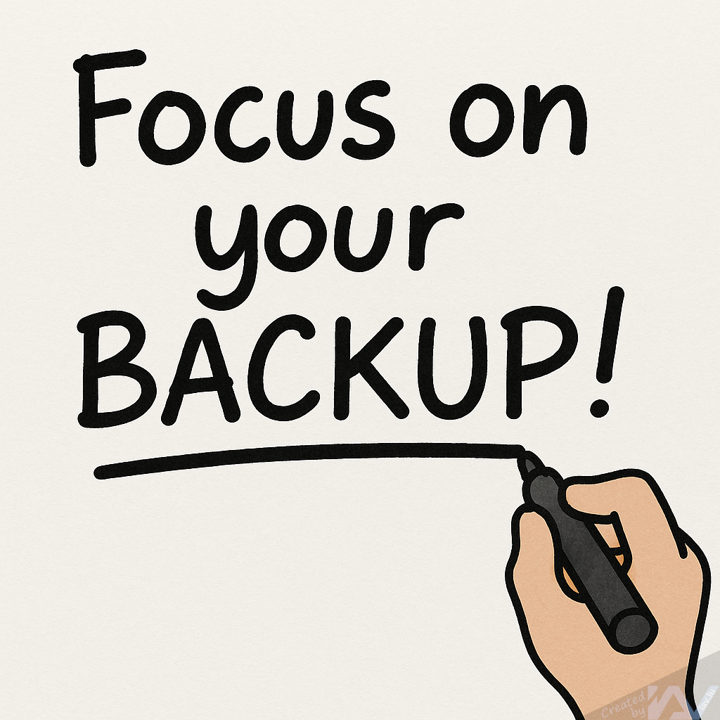 Focus on your BACKUP!